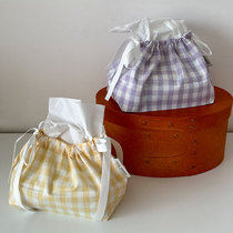 nice things Korean tether paper crate paper box decoration paper towels box tissue bag creative containing bag for home paper towels