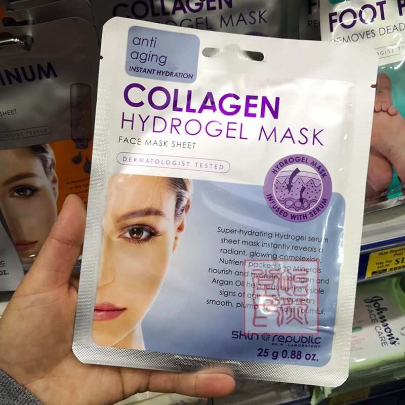 澳洲skinrepublic皮肤共和collagenhydrogelmask胶原蛋白贴片面膜