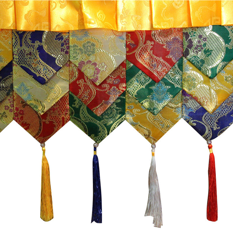 藏式帷幔藏布藏族特色手工墙裙帷幔墙围佛堂挂帘民族风藏式布料