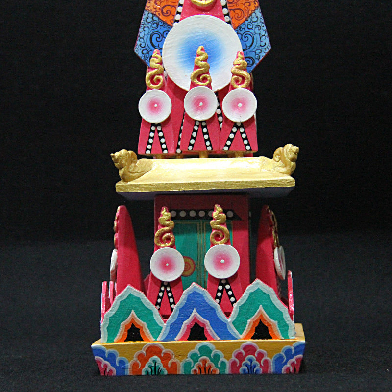 朵玛密宗尼泊尔进口手工木制彩绘空行坛城多玛佛教工艺品