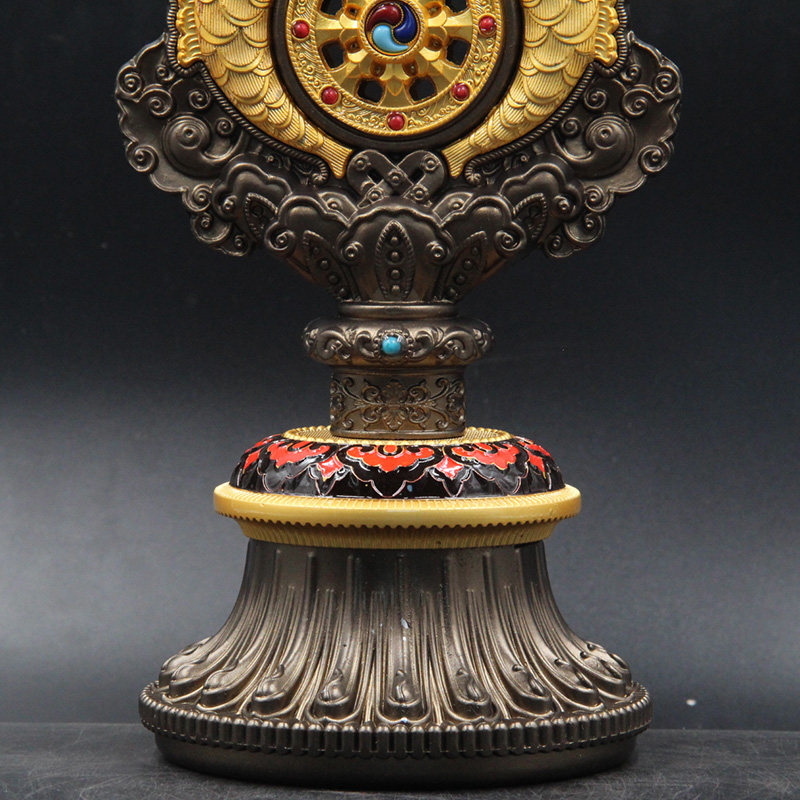 尼泊尔吉祥八宝摆件佛教密宗法器八吉祥组合合体摆件