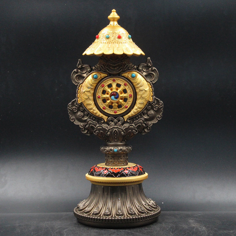 尼泊尔吉祥八宝摆件佛教密宗法器八吉祥组合合体摆件