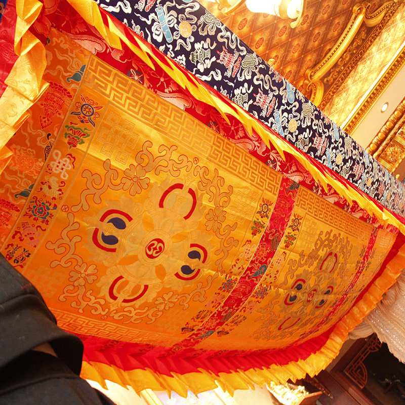 藏式布料十字天棚顶棚佛罩密宗佛堂装饰挂饰其他