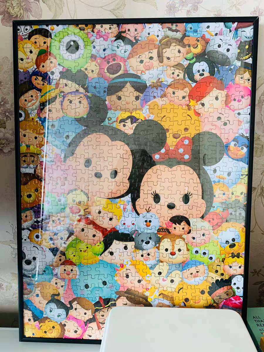 迪士尼正版拼图1000片块平儿童松松叠叠乐米奇成年拼图