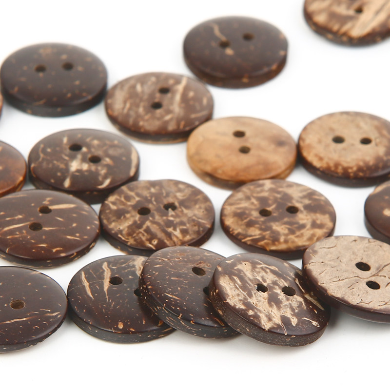 椰子扣子扣椰木质衣服手工diy圆形纽扣