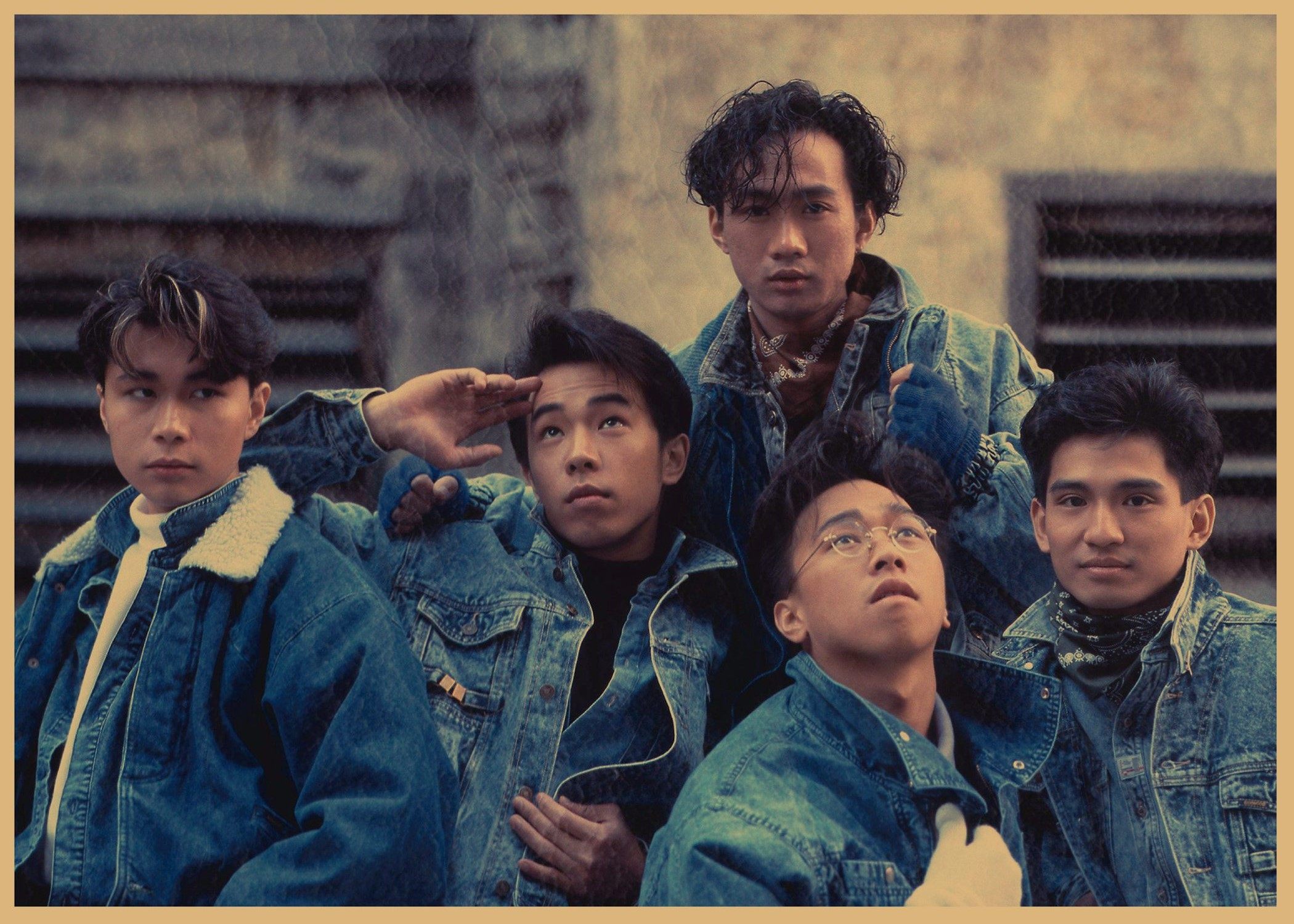 饰墙画黄家驹beyond摇滚乐队复古牛皮纸海报饭店酒吧客厅咖啡厅装