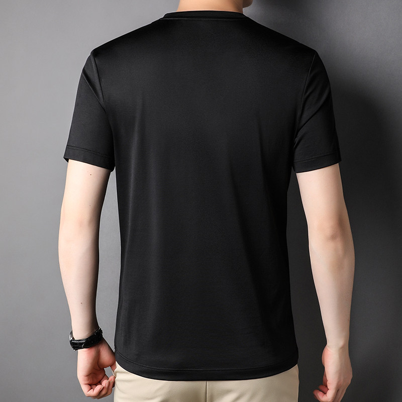 babei青年宽松薄款纯色打底巴贝短袖男士正品t恤