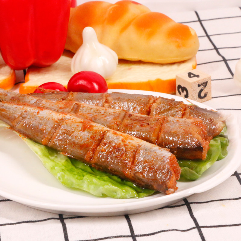 三统万福香辣鳕鱼串深海鱼 无头鱼整条秋刀鱼烧烤油炸小吃