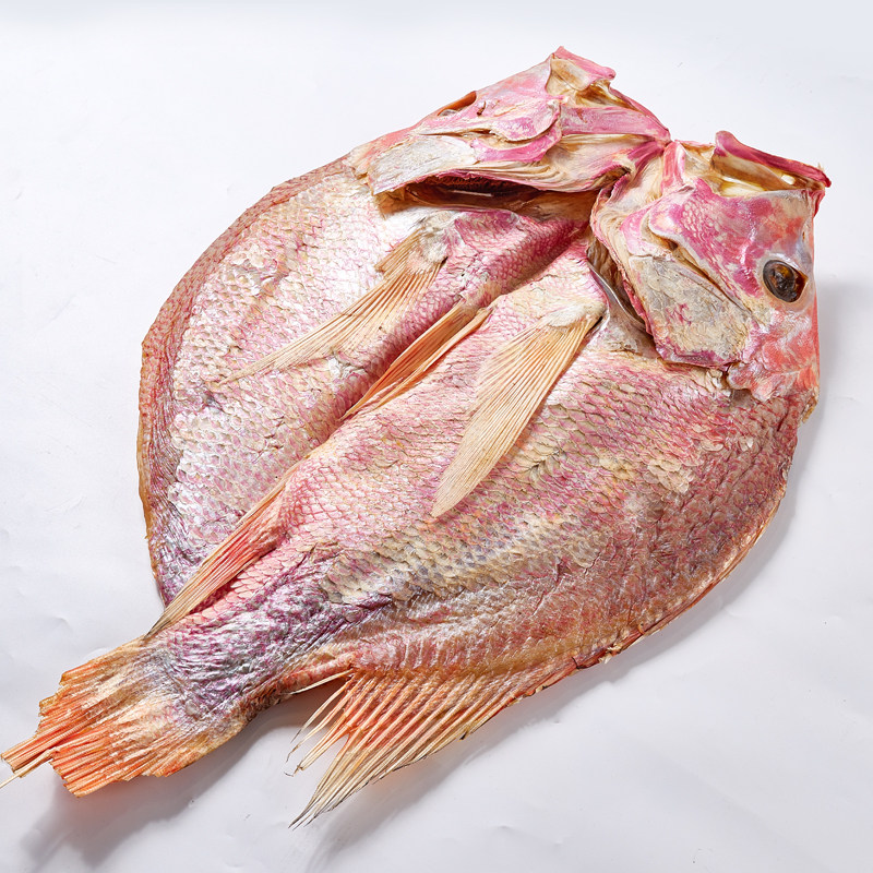 湛江红鱼2斤整条红鳍笛鲷红槽咸鱼干淡海鱼鱼干