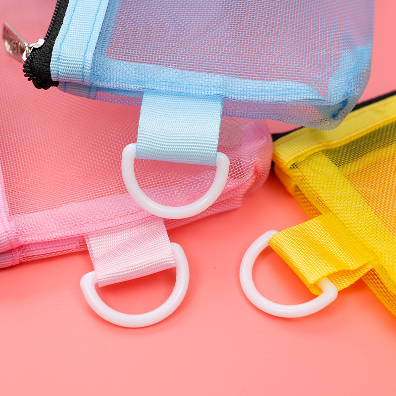 包邮 日野韩版简约透明网纱笔袋学生多功能便携考试笔袋大容量男女