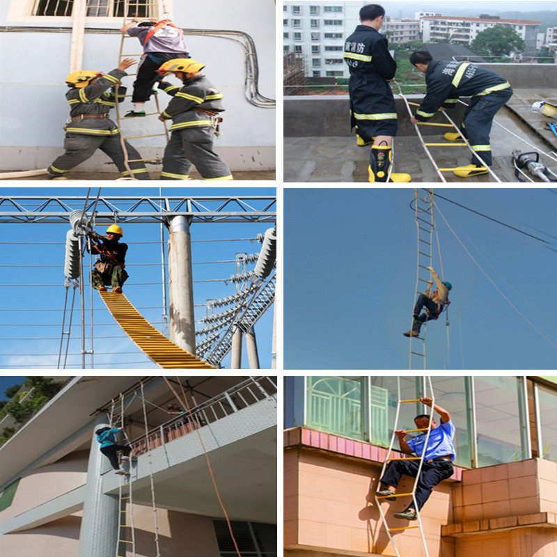 绳梯消防逃生软梯家用救援高空户外尼龙树脂其他防护救生装备