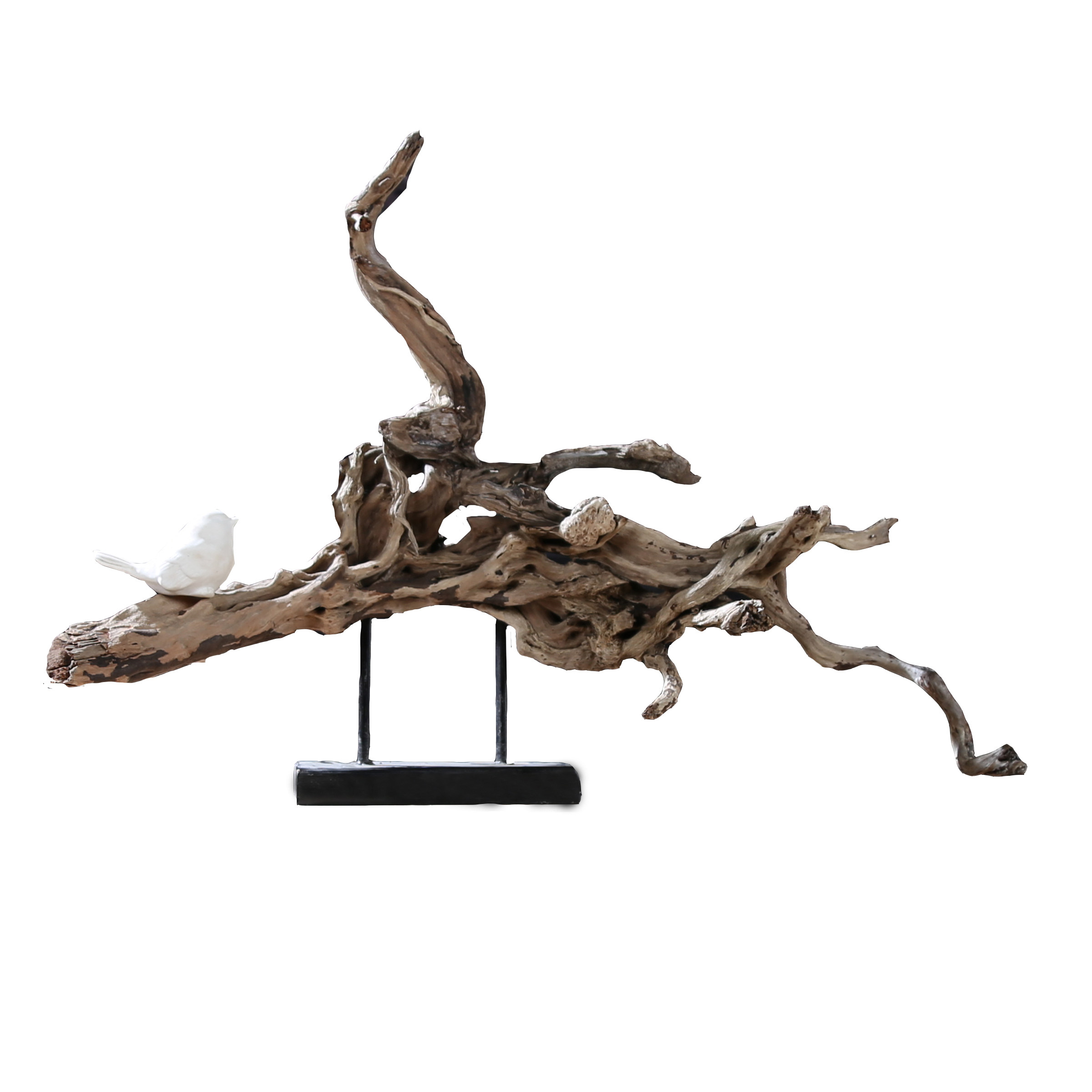 3080cm枯木摆件禅意树根随型朽木腐沉风化木软摆件