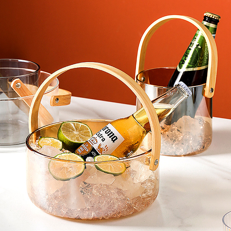 冰桶酒吧北欧欧式玻璃干冰香槟啤酒酒桶网红冰桶