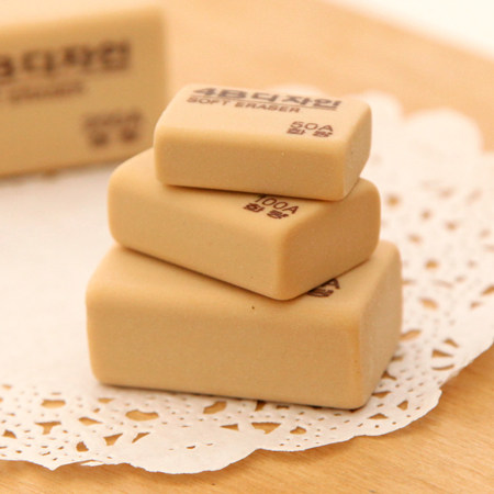 韩国花学生58元黑色彩色咖啡橡皮美术4b橡皮擦橡皮