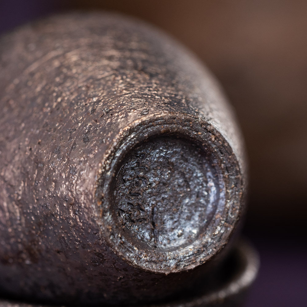 茶神柴烧刘孟函柴烧黑陶土水洗茶叶罐