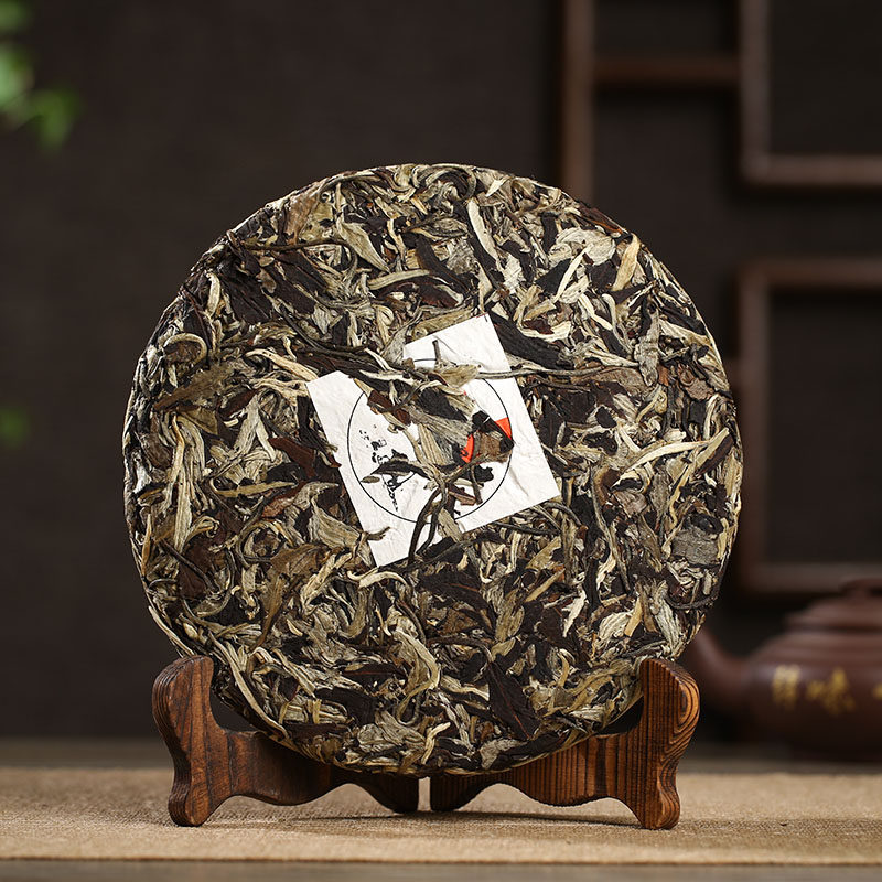 茗月大渡茶茗月紫云南普洱茶生茶明月阴阳357g普洱