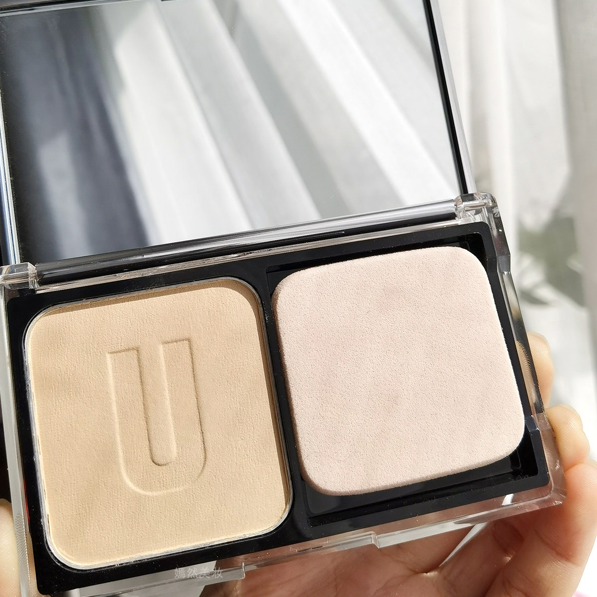 粉饼嫣然unny方盒补妆防汗定妆控油持久遮瑕粉饼