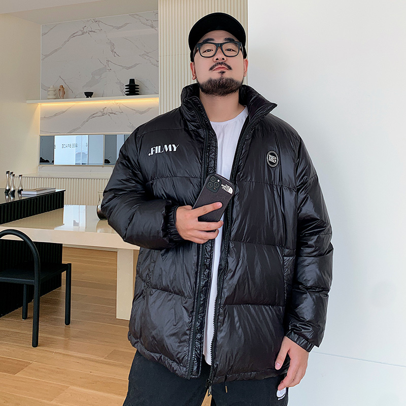 呆呆大码男装工作室胖子肥佬加肥加大宽松大码冬装羽绒服外套男士