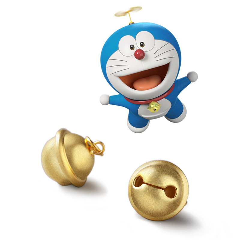 多啦机器猫迷你纯银铃铛金色银色柔和声响猫咪挂饰