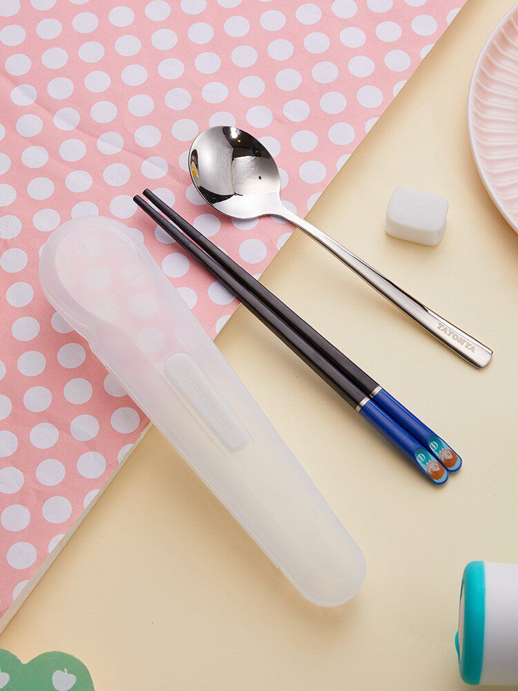 便携多样屋儿童筷子勺子套装餐具收纳小学生一人筷子