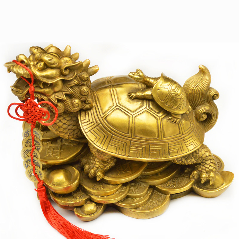 摆件包邮开光铜龙龙头母子小人事业招贵人化摆件