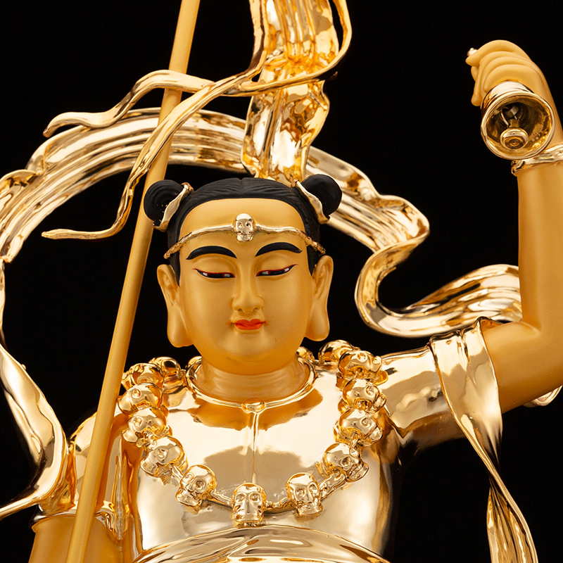 太岁统领元帅正将地司殷大天君纯铜鎏金道教摆件