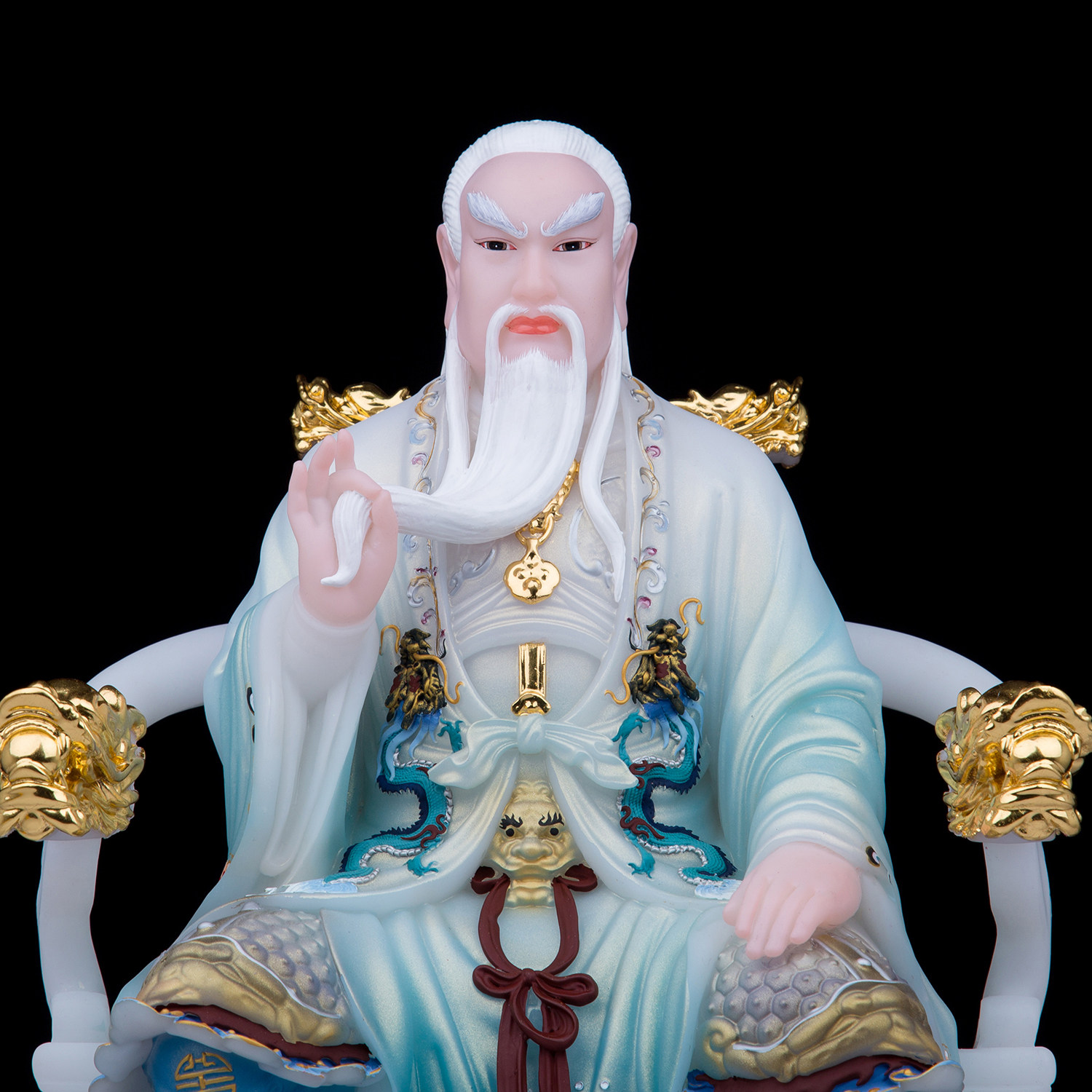 汉白玉佛像供奉家用胡天刚太爷神像胡四胡彩绘天霸装饰摆件