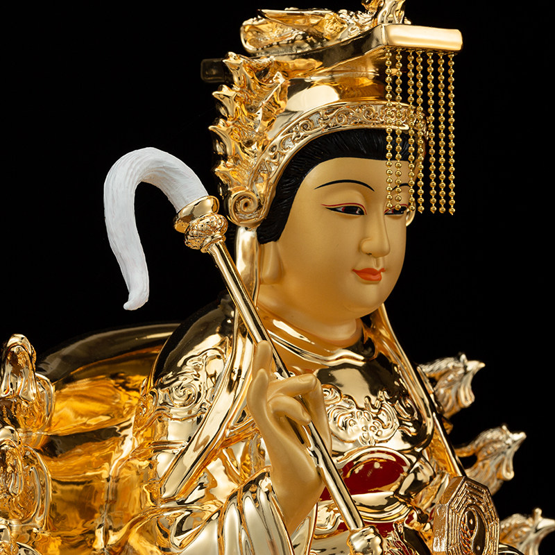 娘娘地母神像台湾纯铜金地母元土皇地供奉摆件摆件