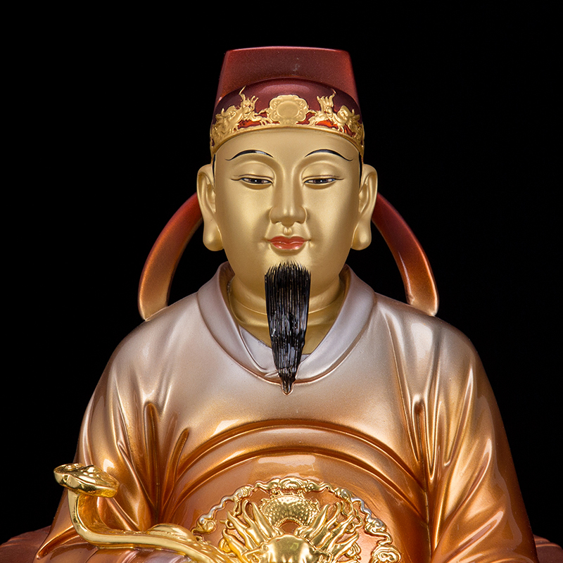 文昌帝君神像文曲星铜像助学学业事业纯铜彩绘摆件