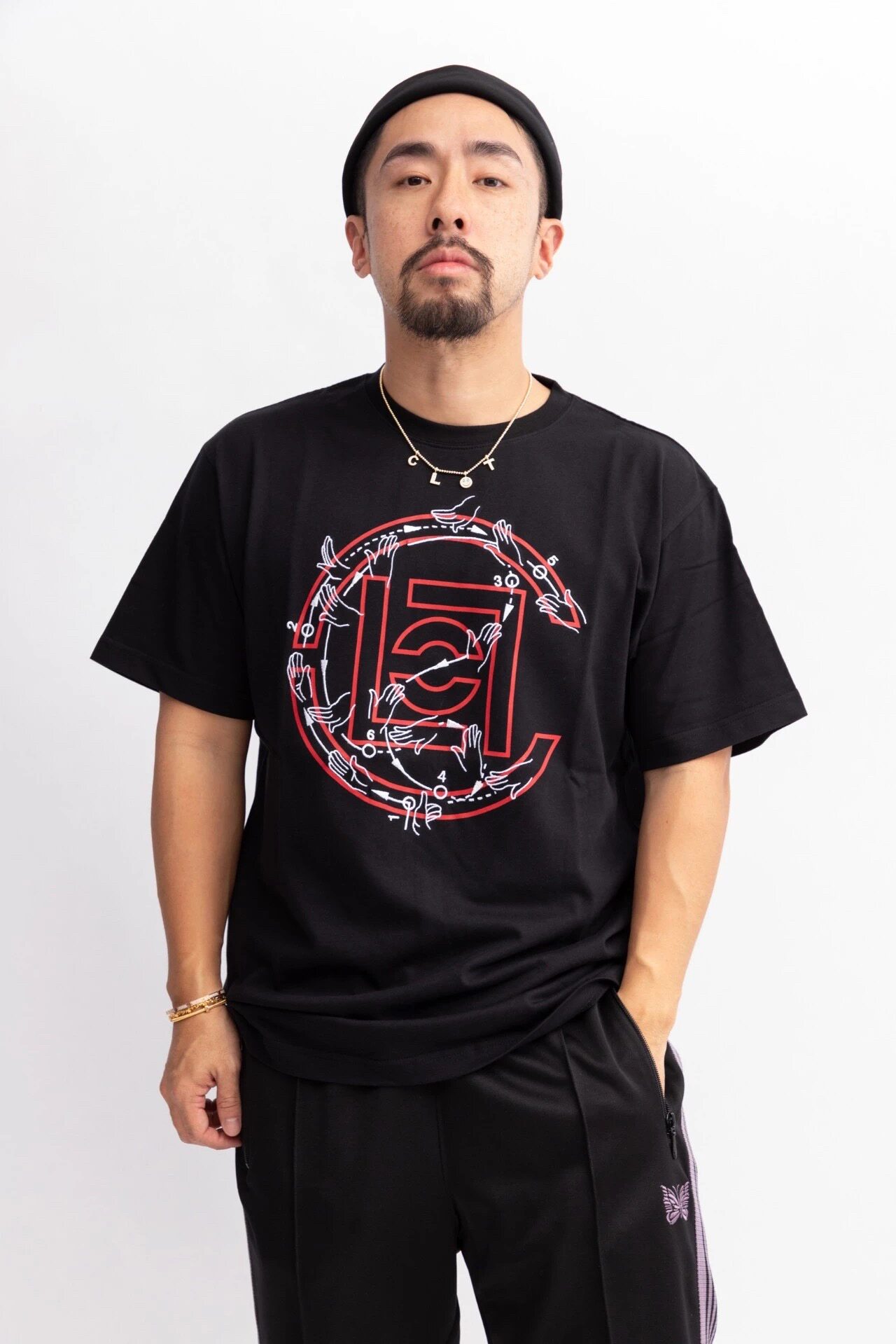 clot19ss华人系列太极手势logot陈冠希男女女同t恤