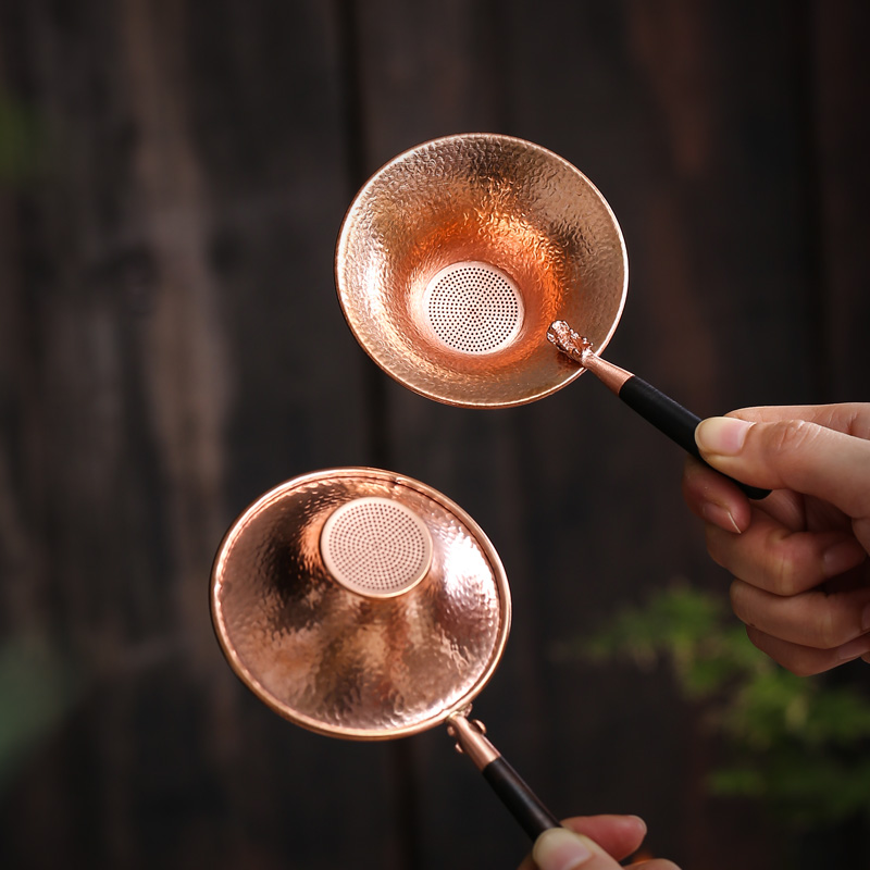 纯铜功夫茶漏茶茶叶滤网过滤网滤茶器茶隔创意茶滤