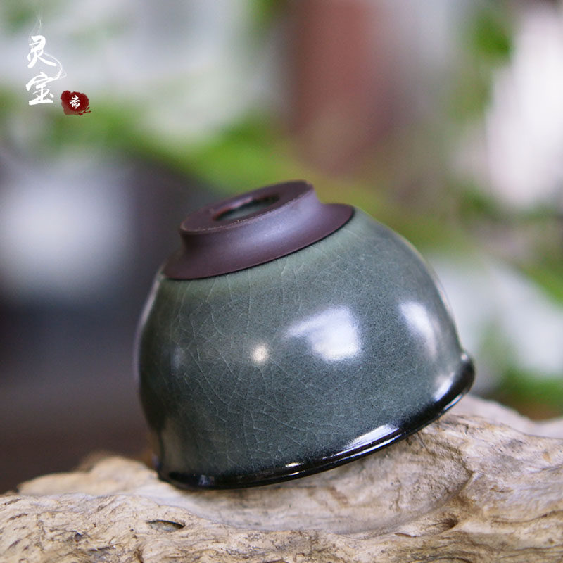 金余 龙泉青瓷传世哥窑主人杯子 陈路军全手工品茗杯盏 小茶碗