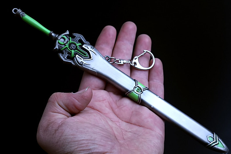 天行九歌黑白玄剪黑剑白剑模型玩具摆件血衣侯带鞘合金绣春刀22cm