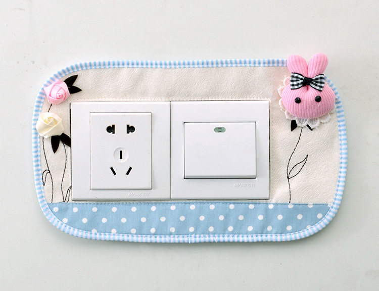 双开开关保护套布艺关贴墙贴创意客厅卧室插座开关套