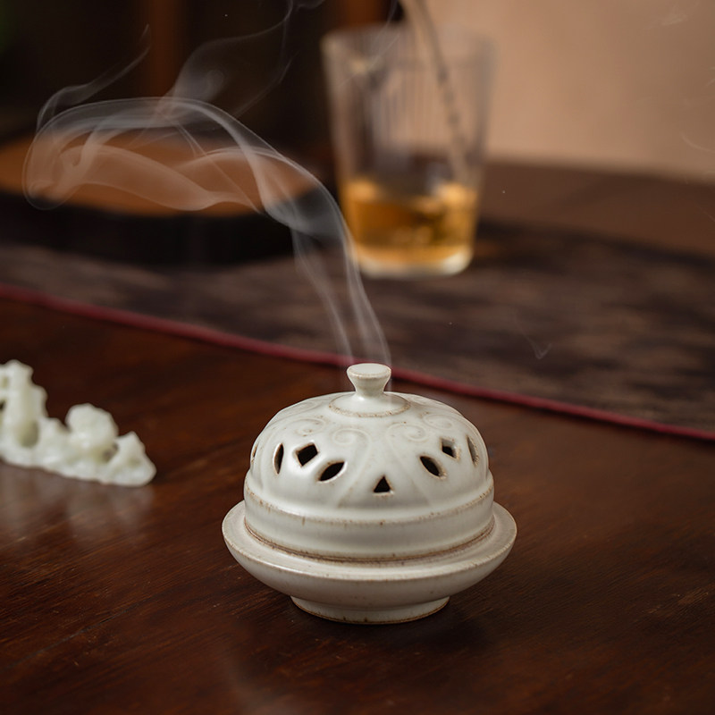 素功瑾礼仿宋宋新中式盘香陶瓷香炉香薰摆件香薰炉