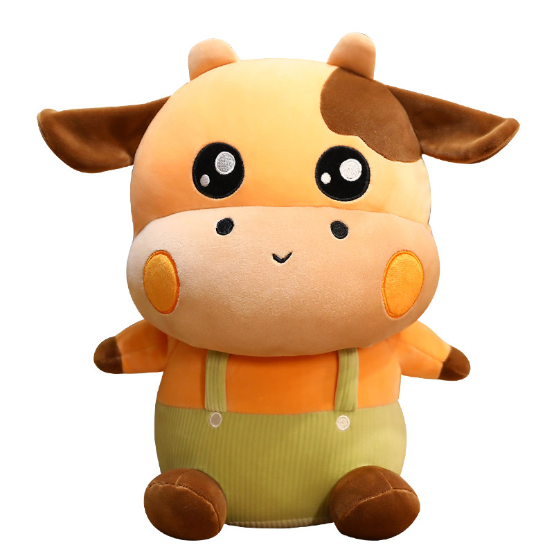 可爱小牛公仔牛年吉祥物奶牛毛绒玩具玩偶娃娃公司毛绒布艺类玩具