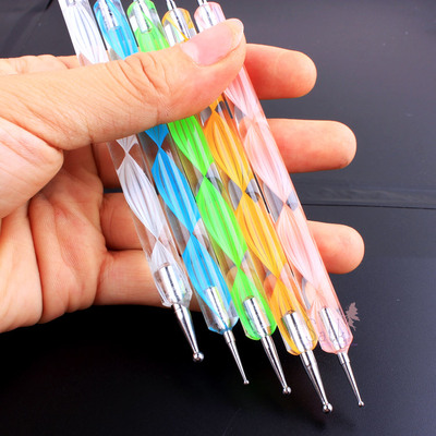 美甲工具双头点钻笔/点花针/点花笔/勾花笔/拉线笔 亚克力杆工具