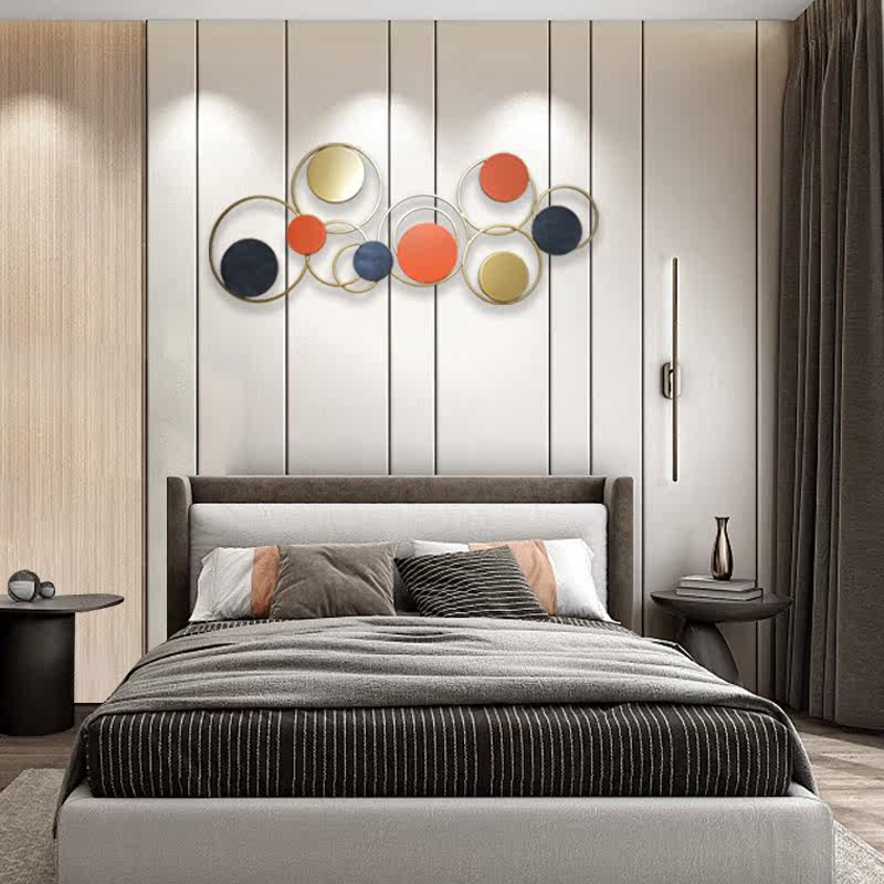 新中式壁挂沙发餐厅玄关卧室墙饰挂件壁饰金属壁饰