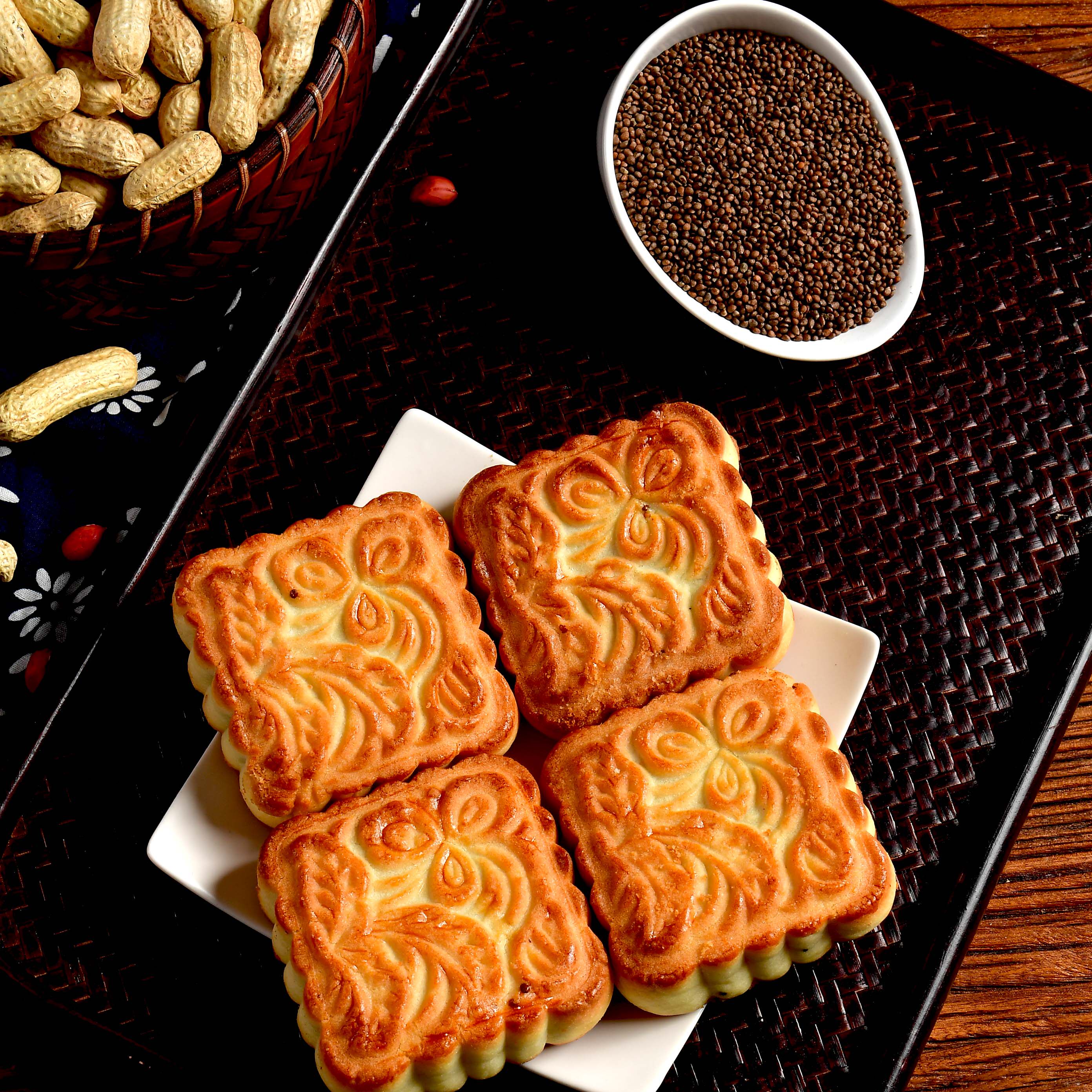 中秋节五仁月饼东北糕点点心核桃仁老式豆沙广式月饼