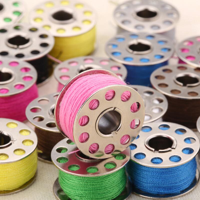 缝纫机家用梭芯服装缝纫手工缝线彩色金属线圈线