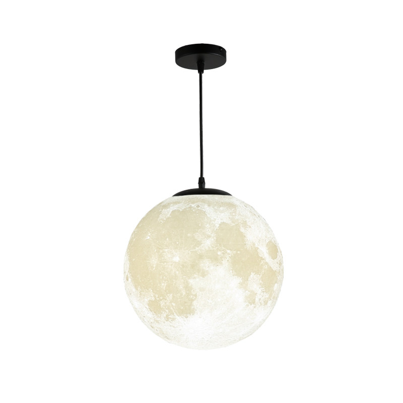 吊灯月球北欧卧室灯饰ins网红创意圆球月亮餐厅吊灯