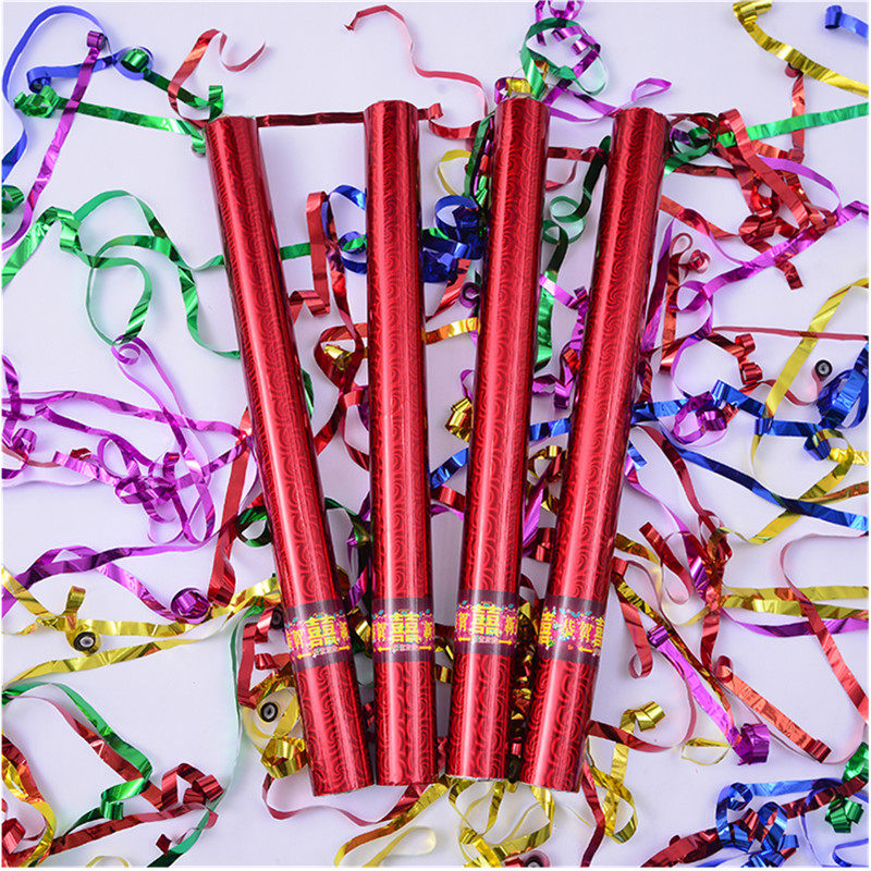 礼花花筒婚庆拉炮手拧花炮彩带礼泡筒婚礼彩花礼花