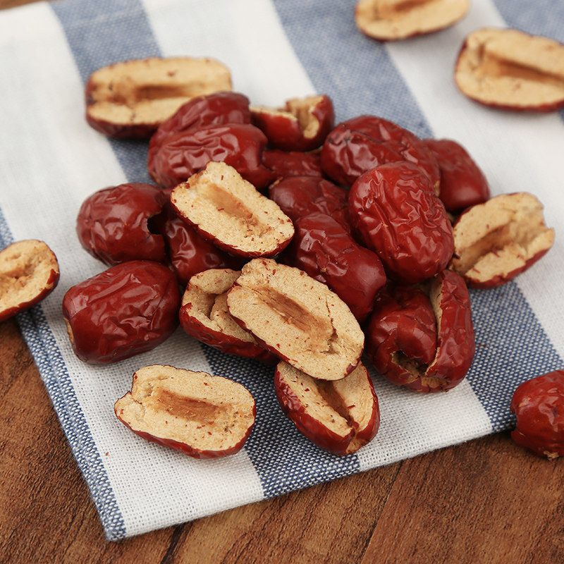 沧州无核红枣片500克新鲜红枣肉软枣干去核枣条切片红枣干2斤包邮