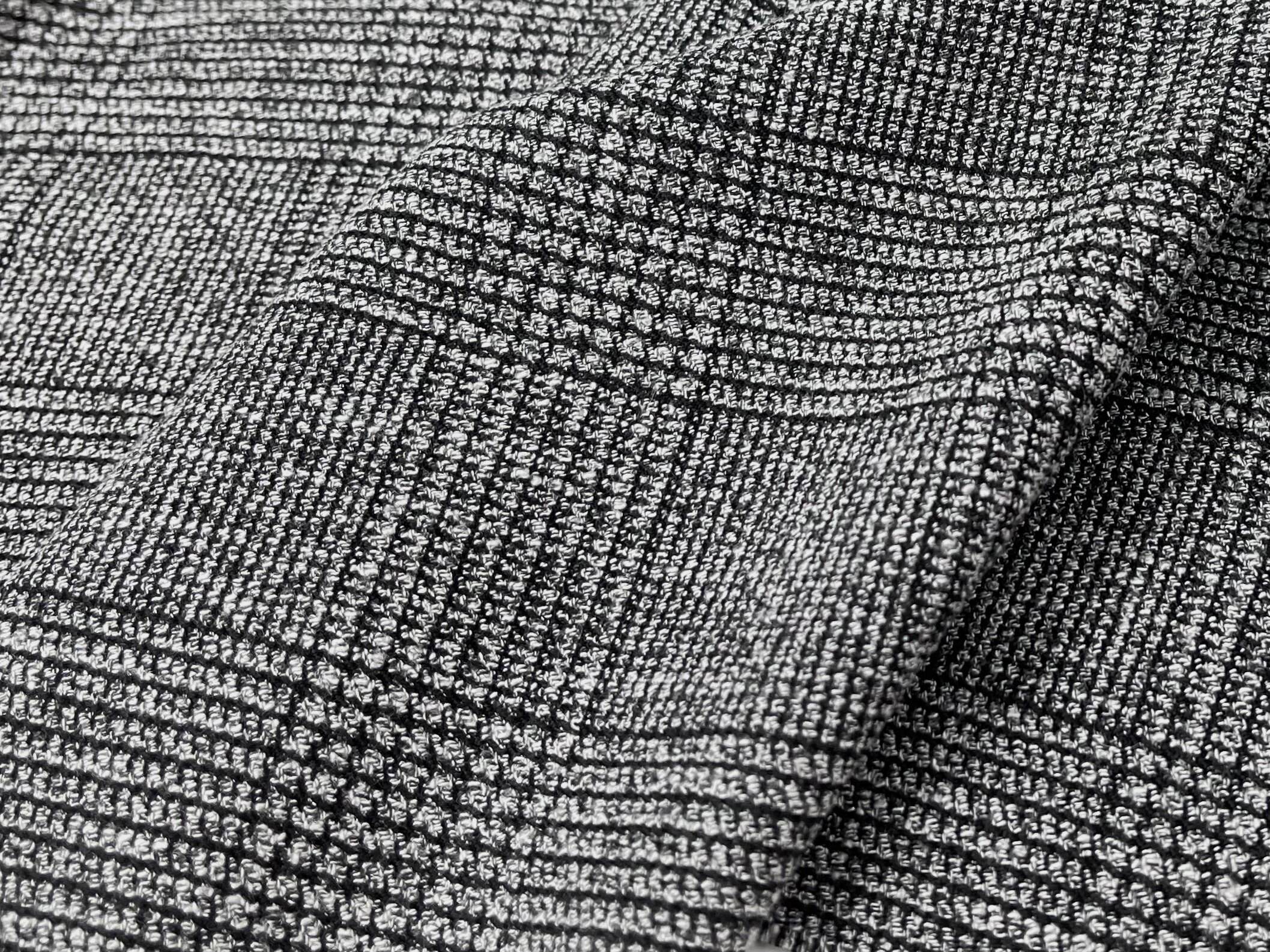 亚麻蚕丝贵族威尔士亲王灰色弹力精纺面料西装海绵垫