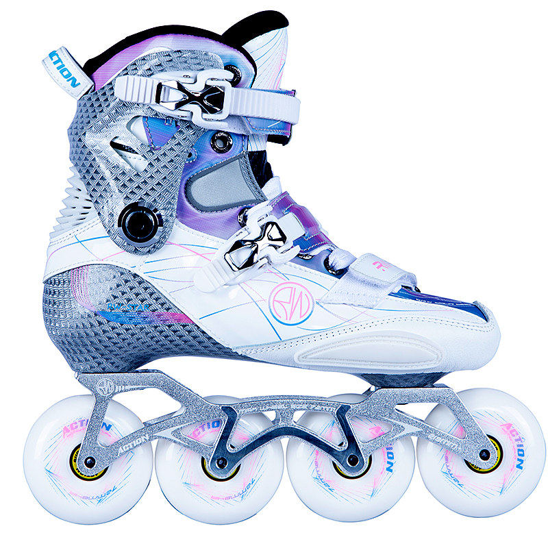 埃克森碳纤轮滑花式儿童平花溜冰鞋速滑男女成人直排轮