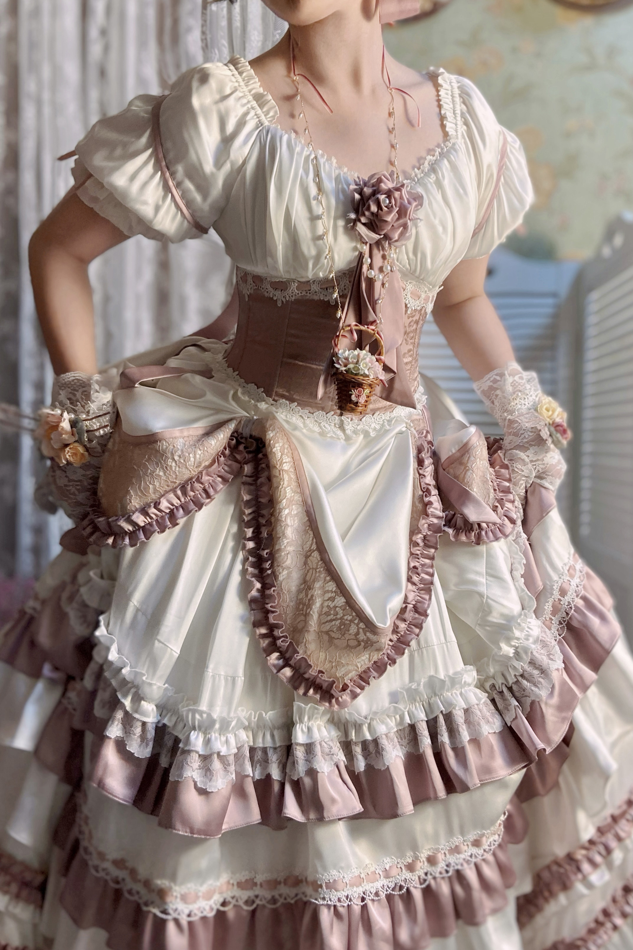 玫瑰夫人spclaop典雅lolita洛丽塔连衣裙预约连衣裙