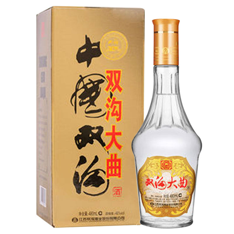 双沟大曲名玻46度480ml6瓶装整箱粮食酒浓香型白酒送礼