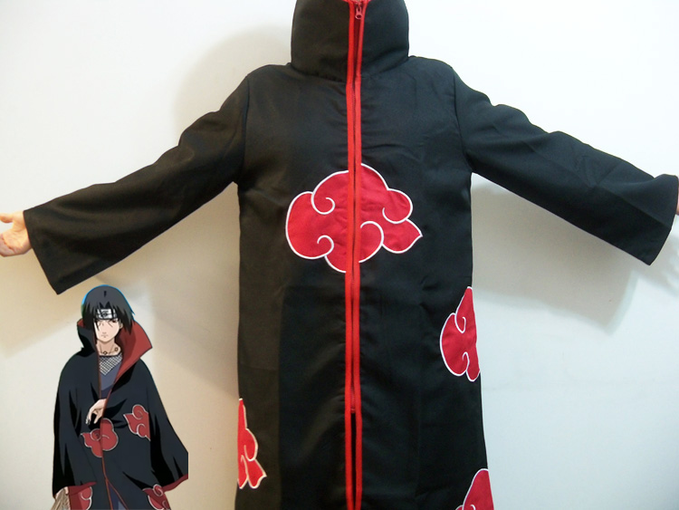 火影忍者宇智波鼬 cos 服装全套 晓组织披风 鞋子 叛忍护额头带