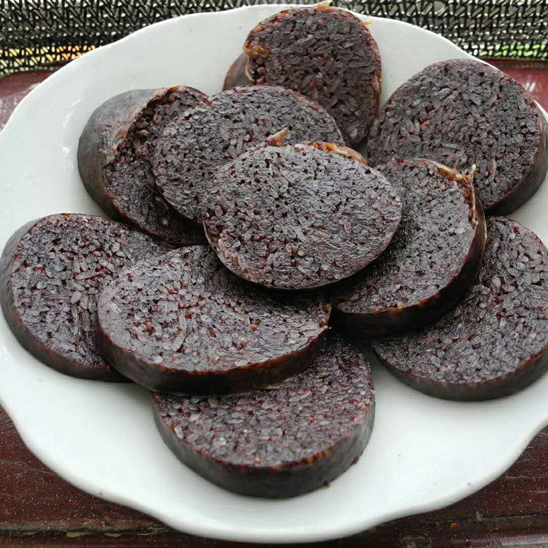 贵州黔东南黎平土特产血灌粑血灌肠猪大肠包猪血糯米猪血肠1斤