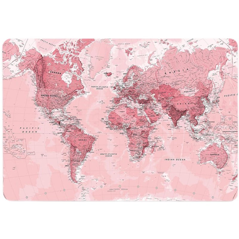 适用于苹果笔记本macbookproair133154粉色地图笔记本保护壳